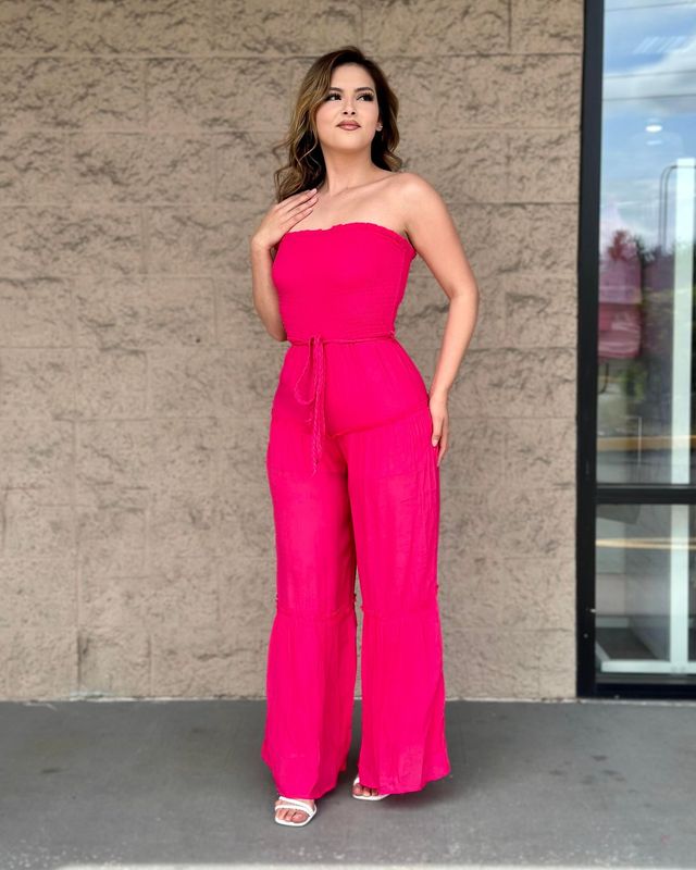 Strapless jumpsuit