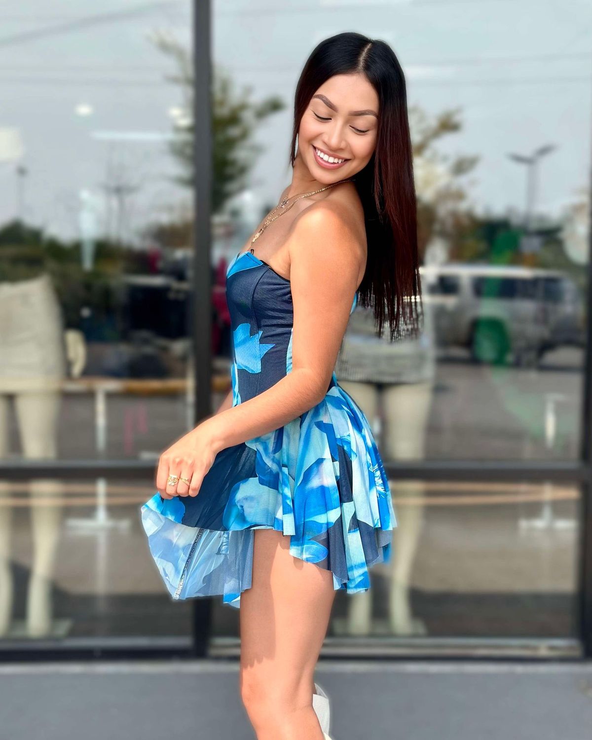Carefree kind of night mesh dress