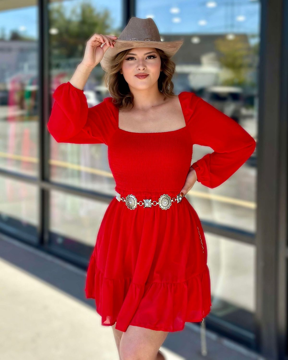 Baby girl long sleeve smocked dress