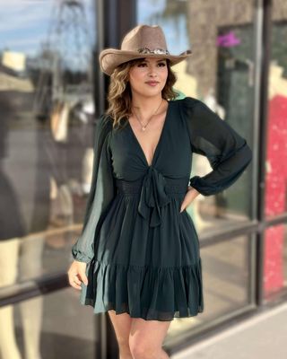 Western ruffle dress