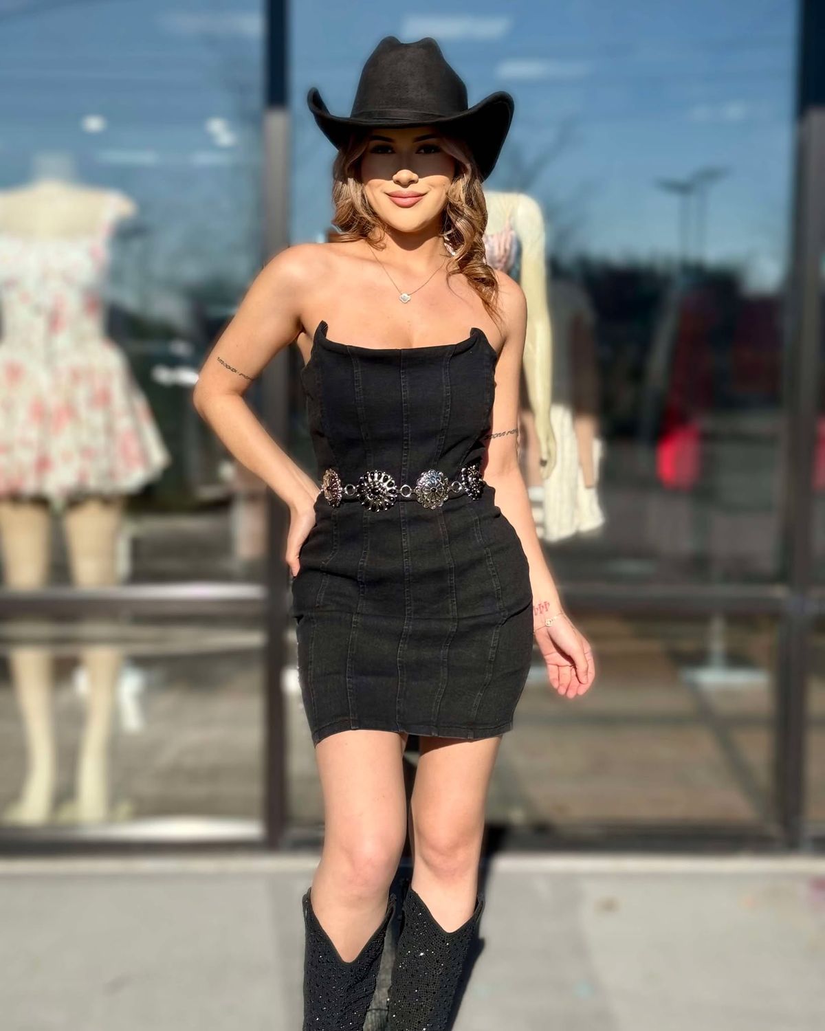 One and only vaquerita denim dress