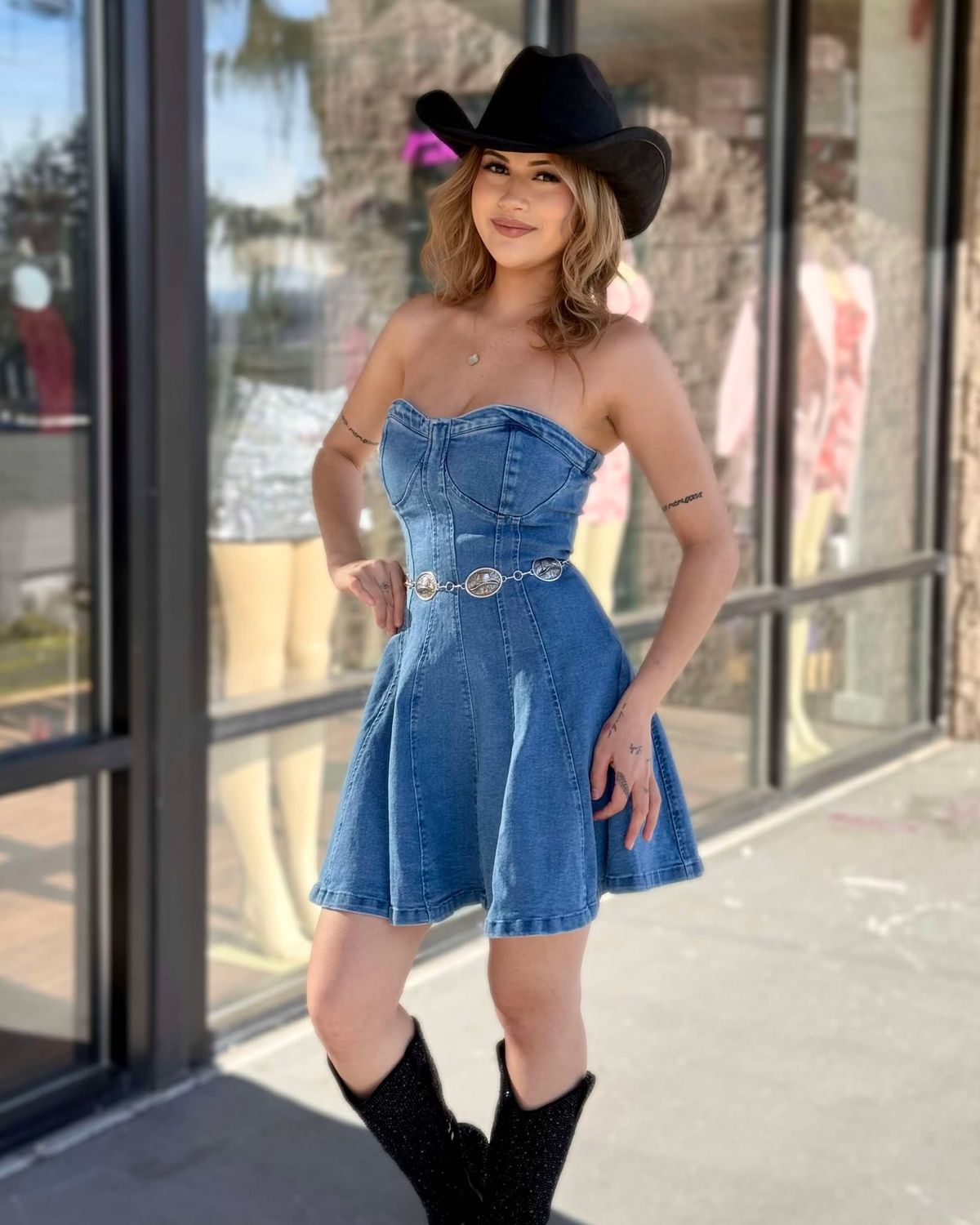 Princess treatment denim dress