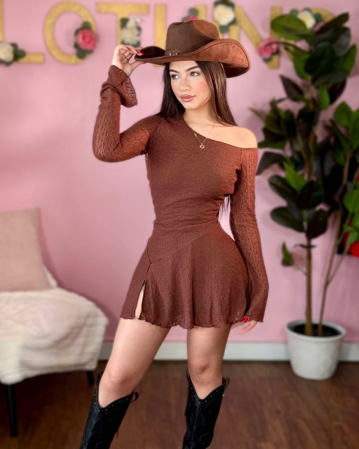 Total diva one shoulder mini dress