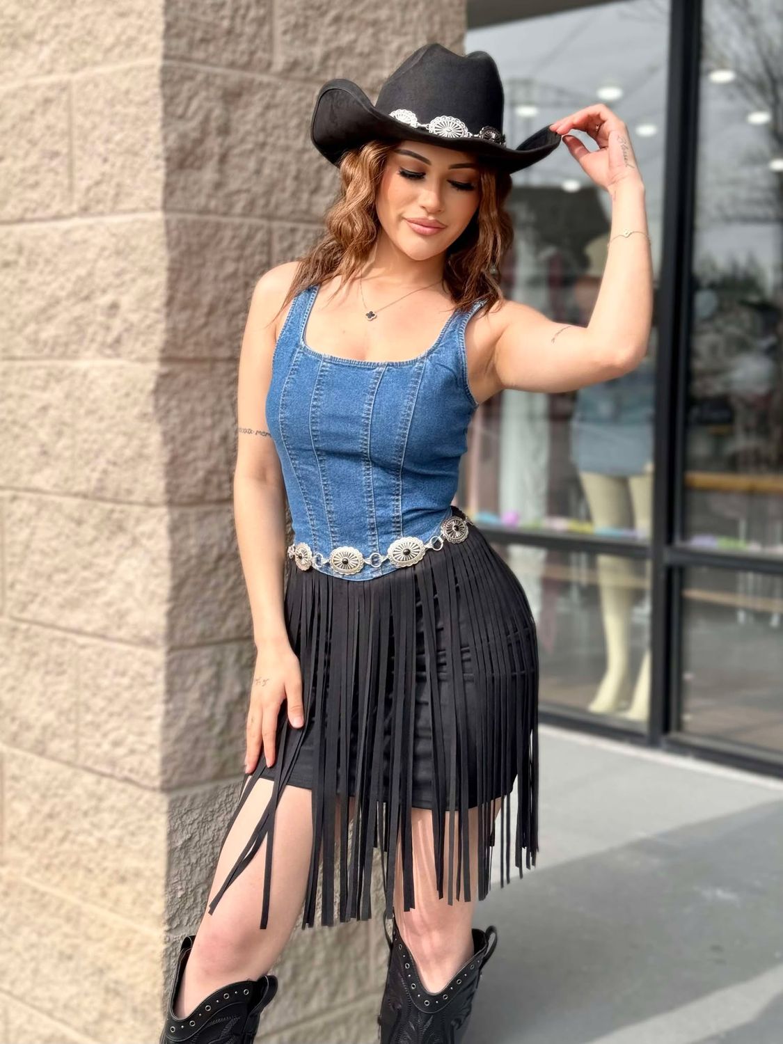 Denim top