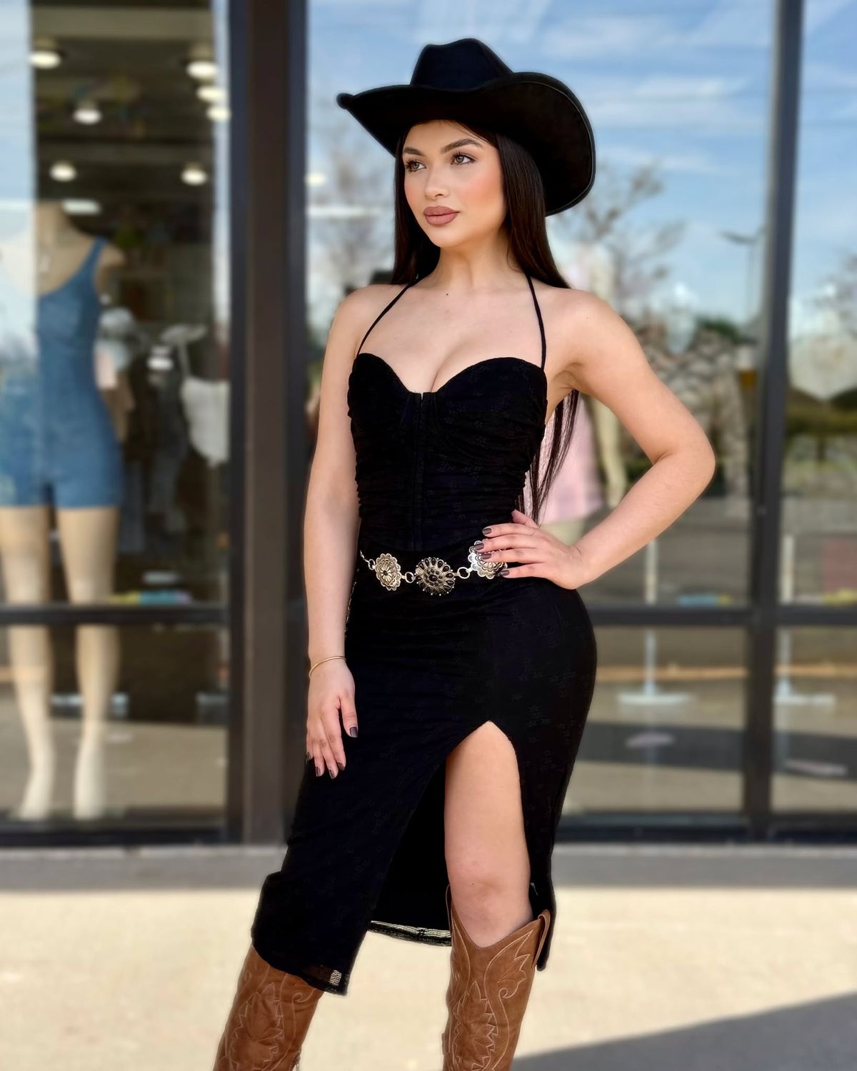 Date night corset top skirt set