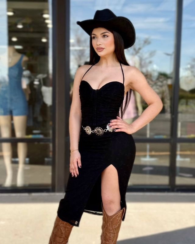 Date night corset top skirt set