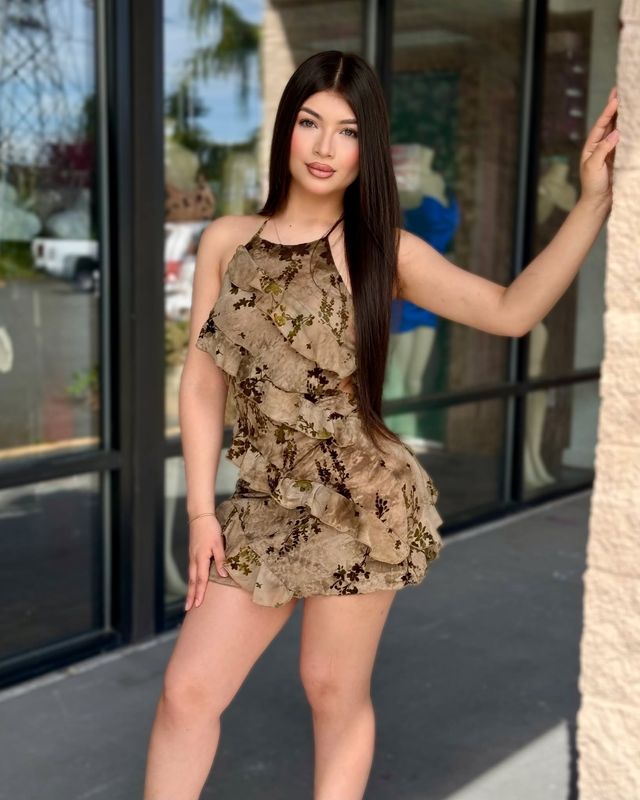 Fit for a goddess backless ruffle dress