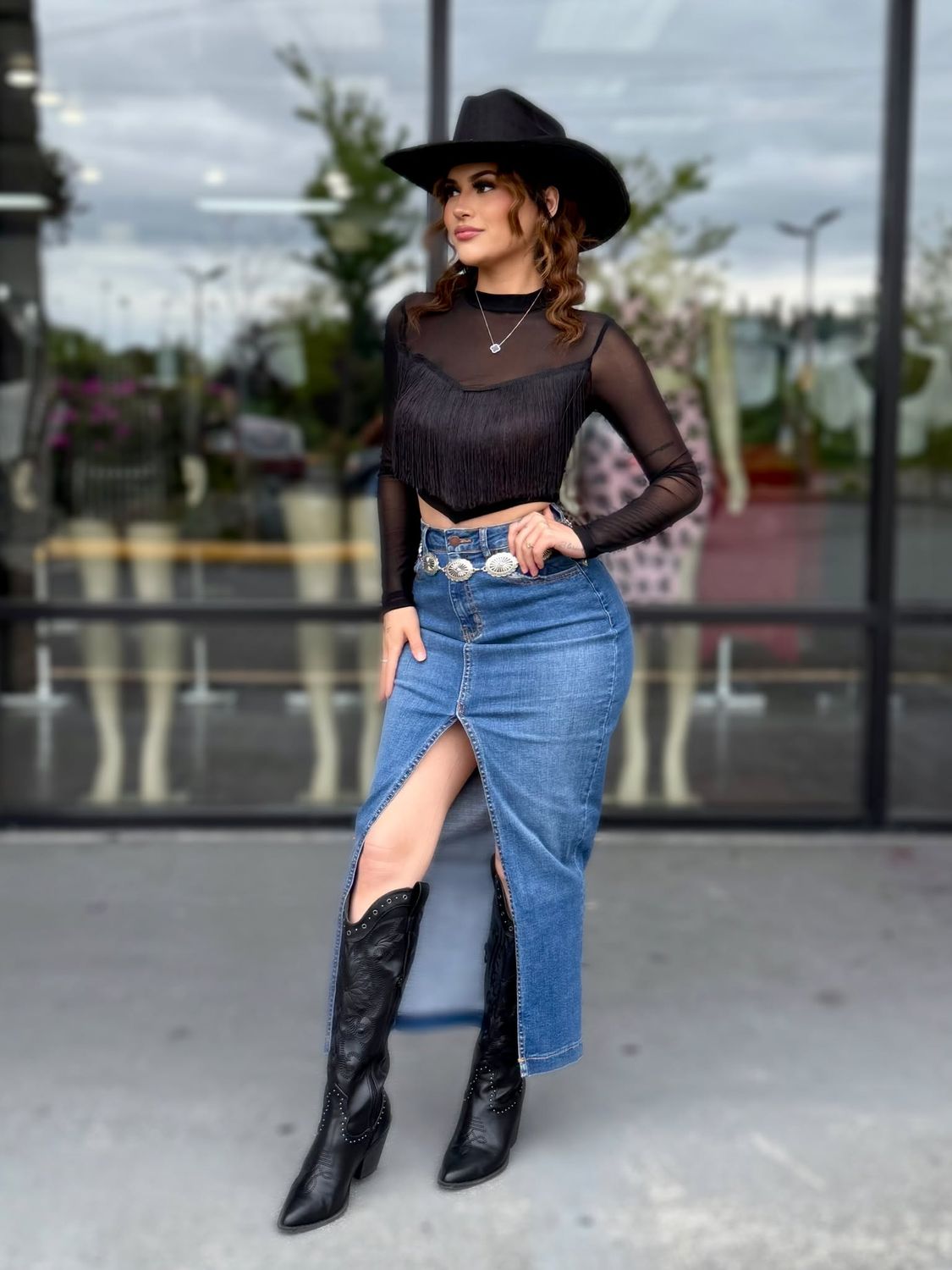 Cinch me in high rise midi skirt