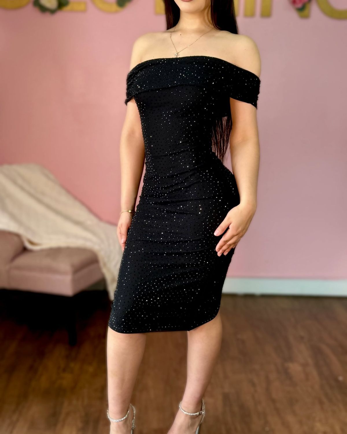 Classy meets sexy rhinestone dress