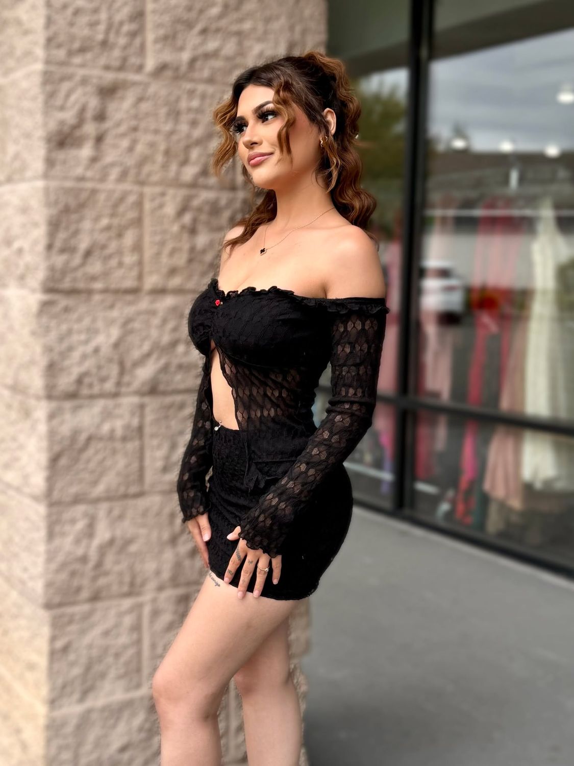 Can&#39;t look away black lace set