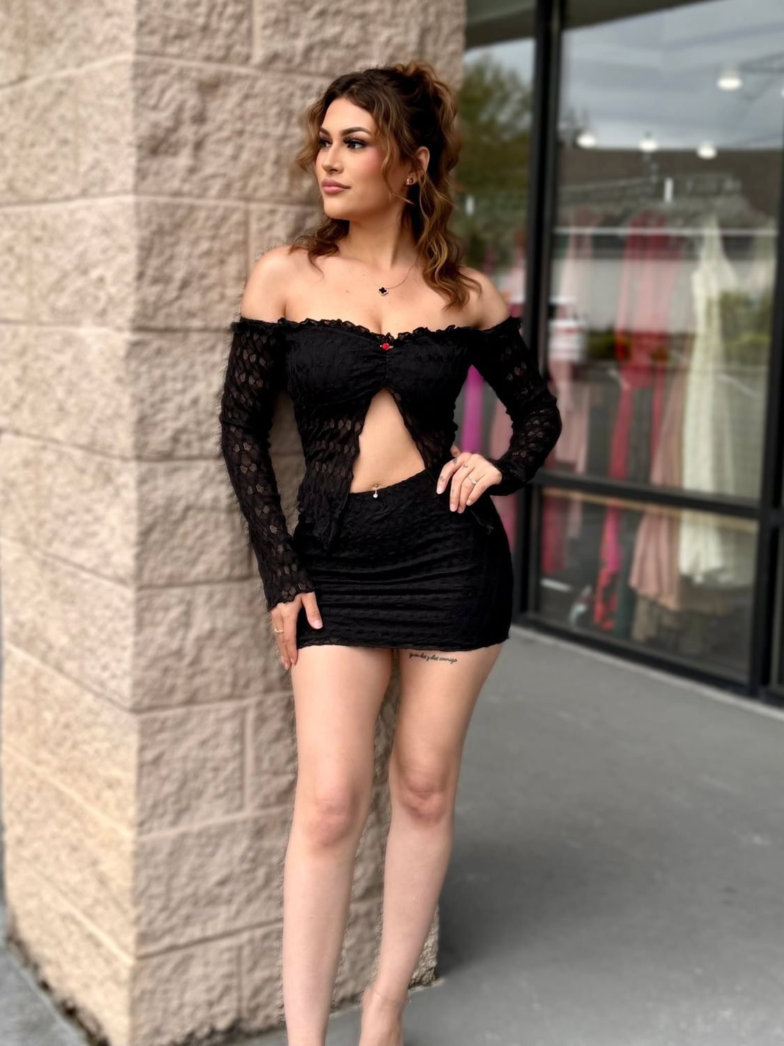 Can&#39;t look away black lace set