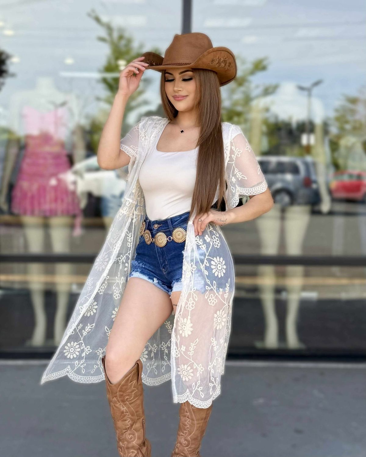 Boho lace kimono