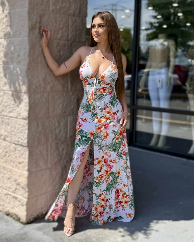 Vacation mode floral maxi