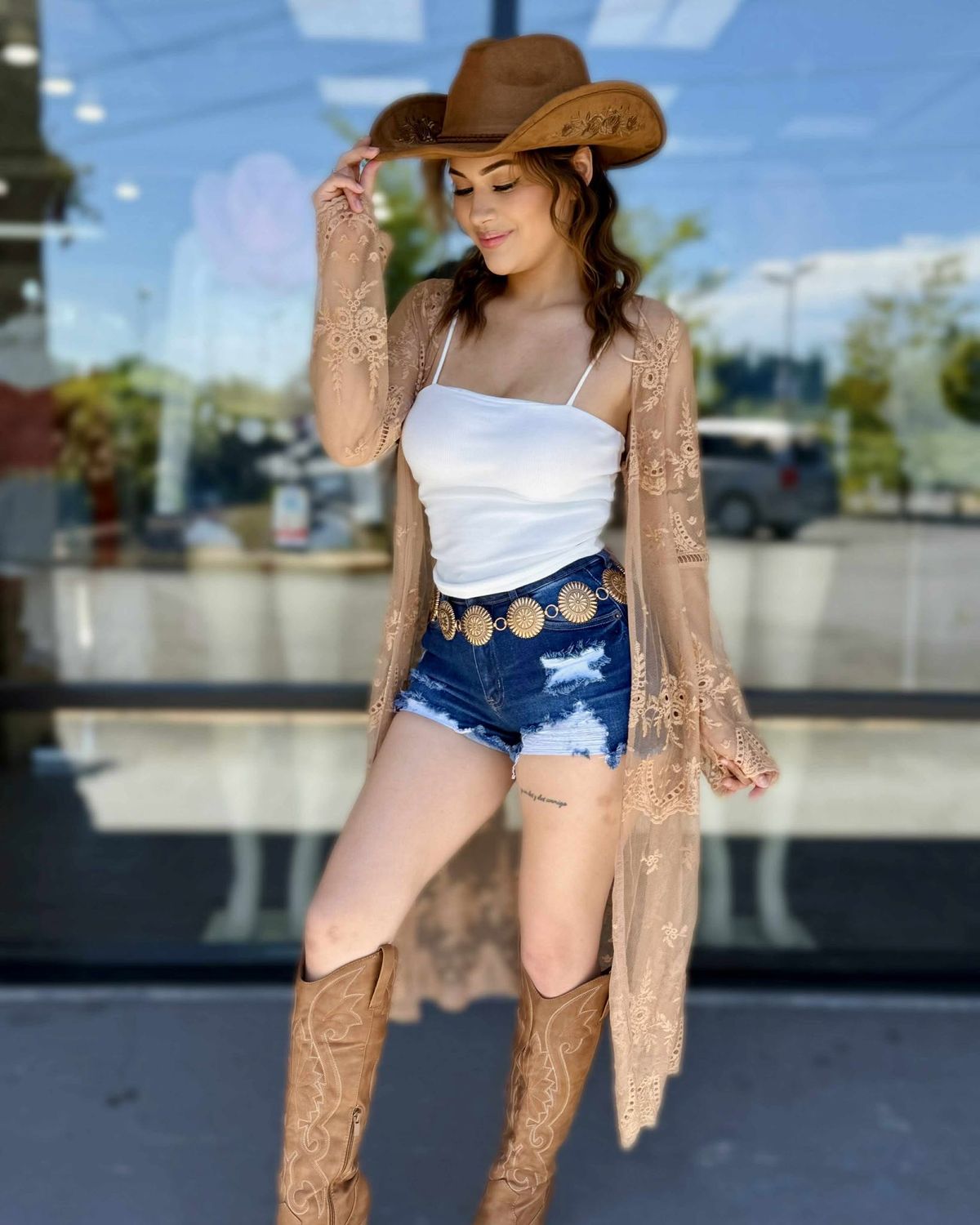 Pretty in lace kimono