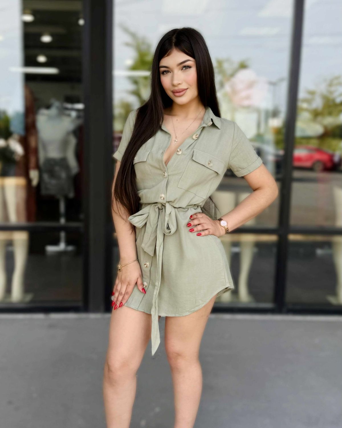 Staying cool button down dress