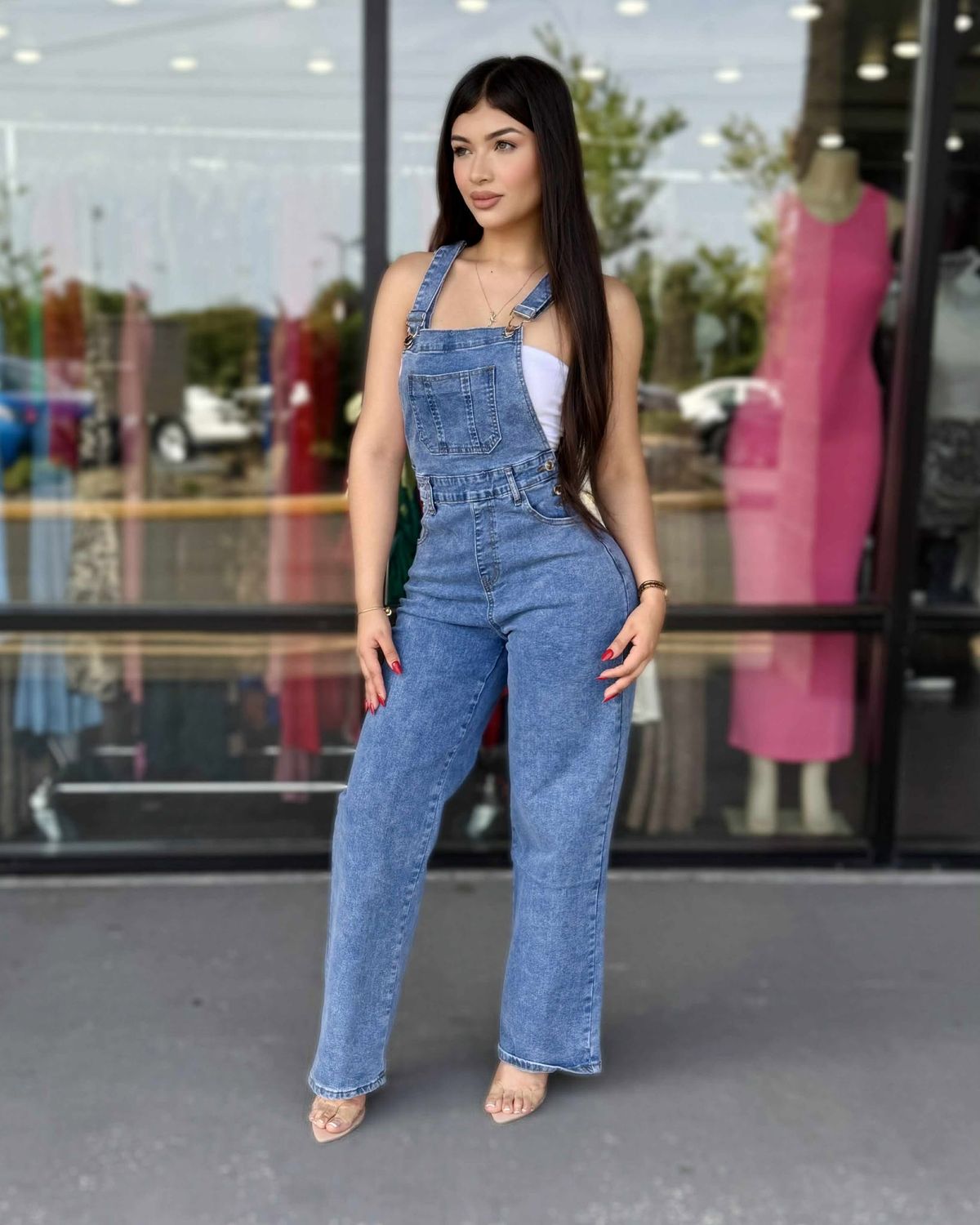 Casual but cute denim overalls