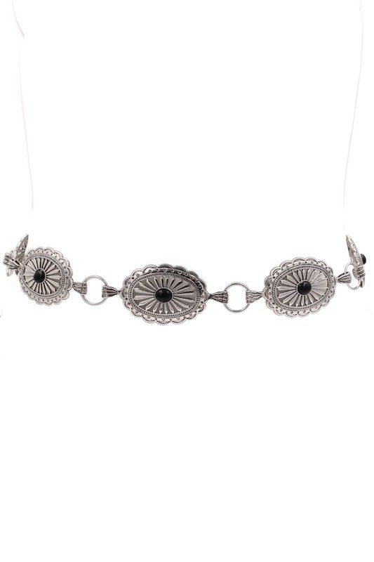 Oval chain belt