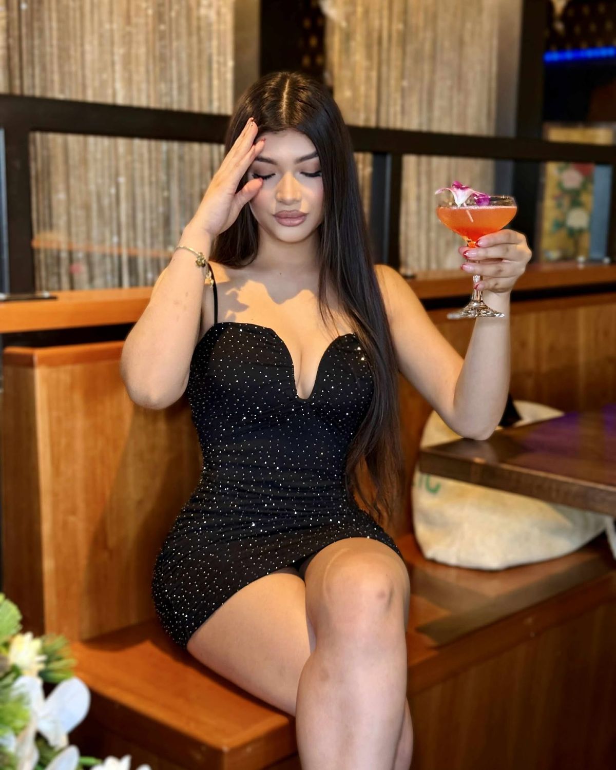 Stepping out rhinestone mini dress