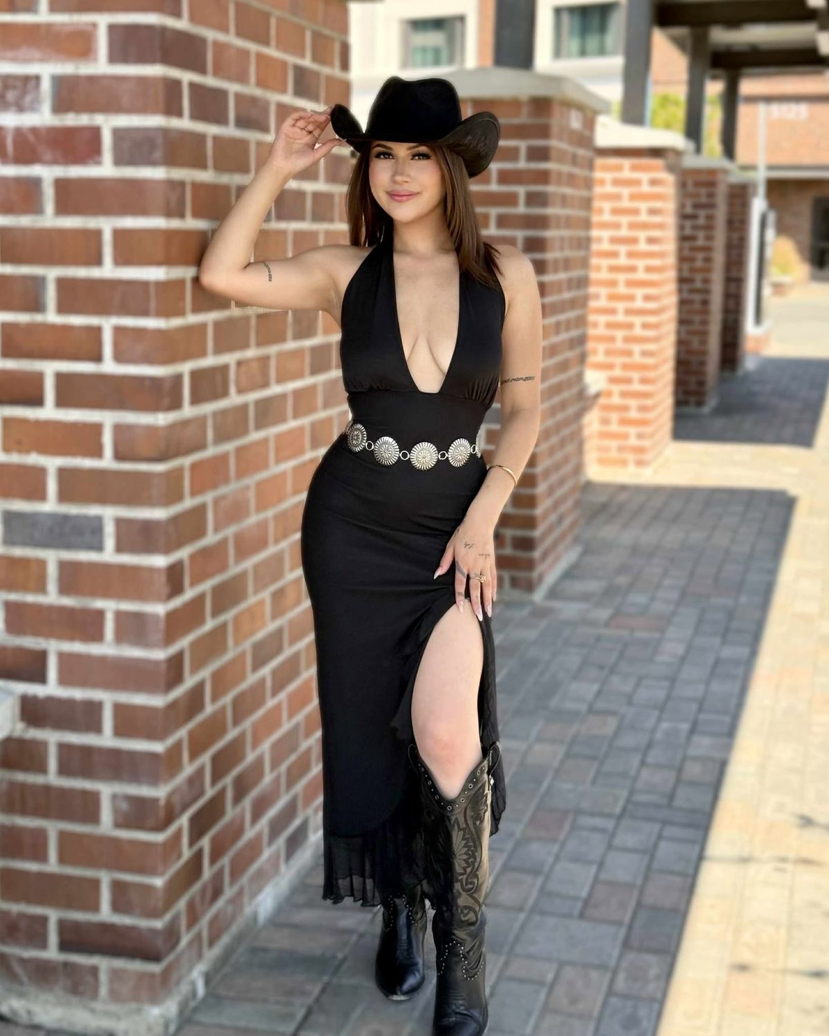 Darling black midi dress