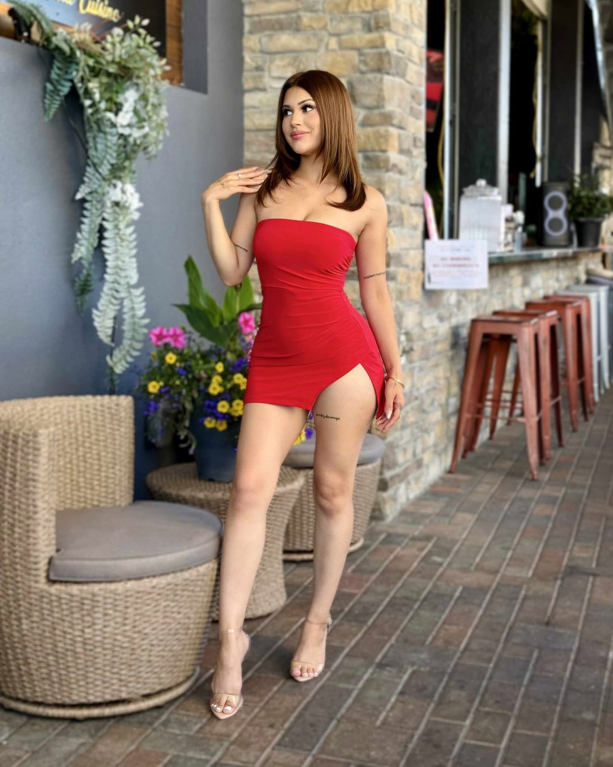 Night out strapless mini dress