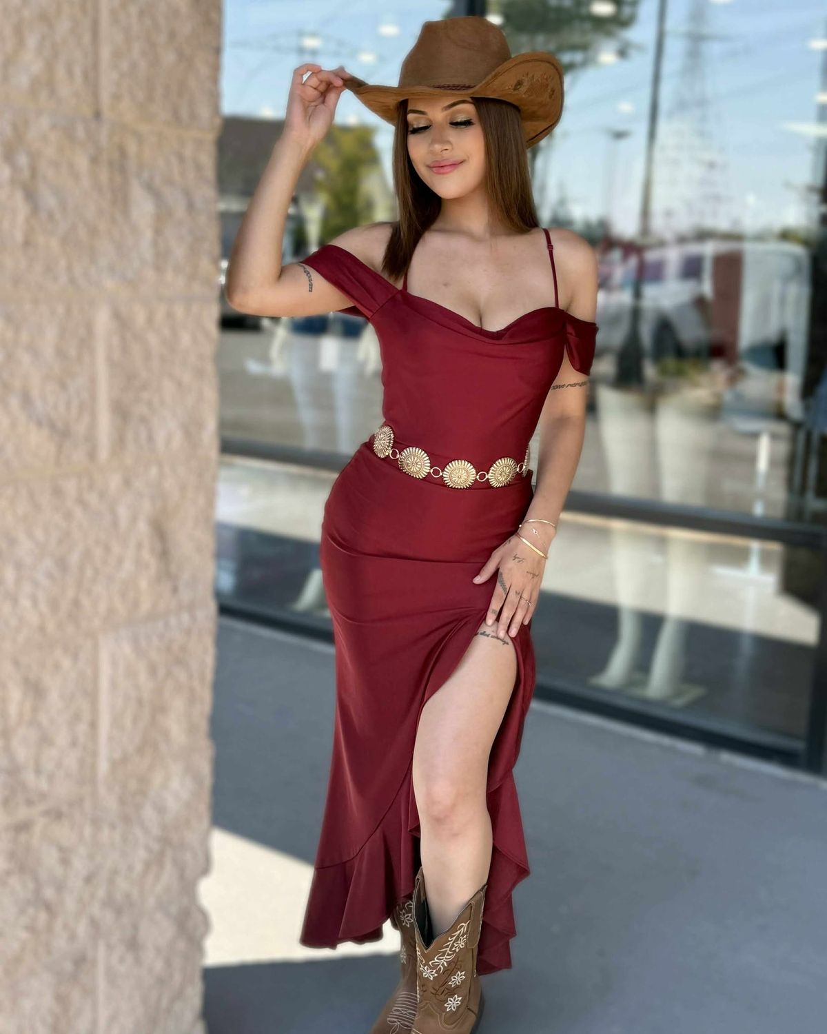 Star of the night satin dress
