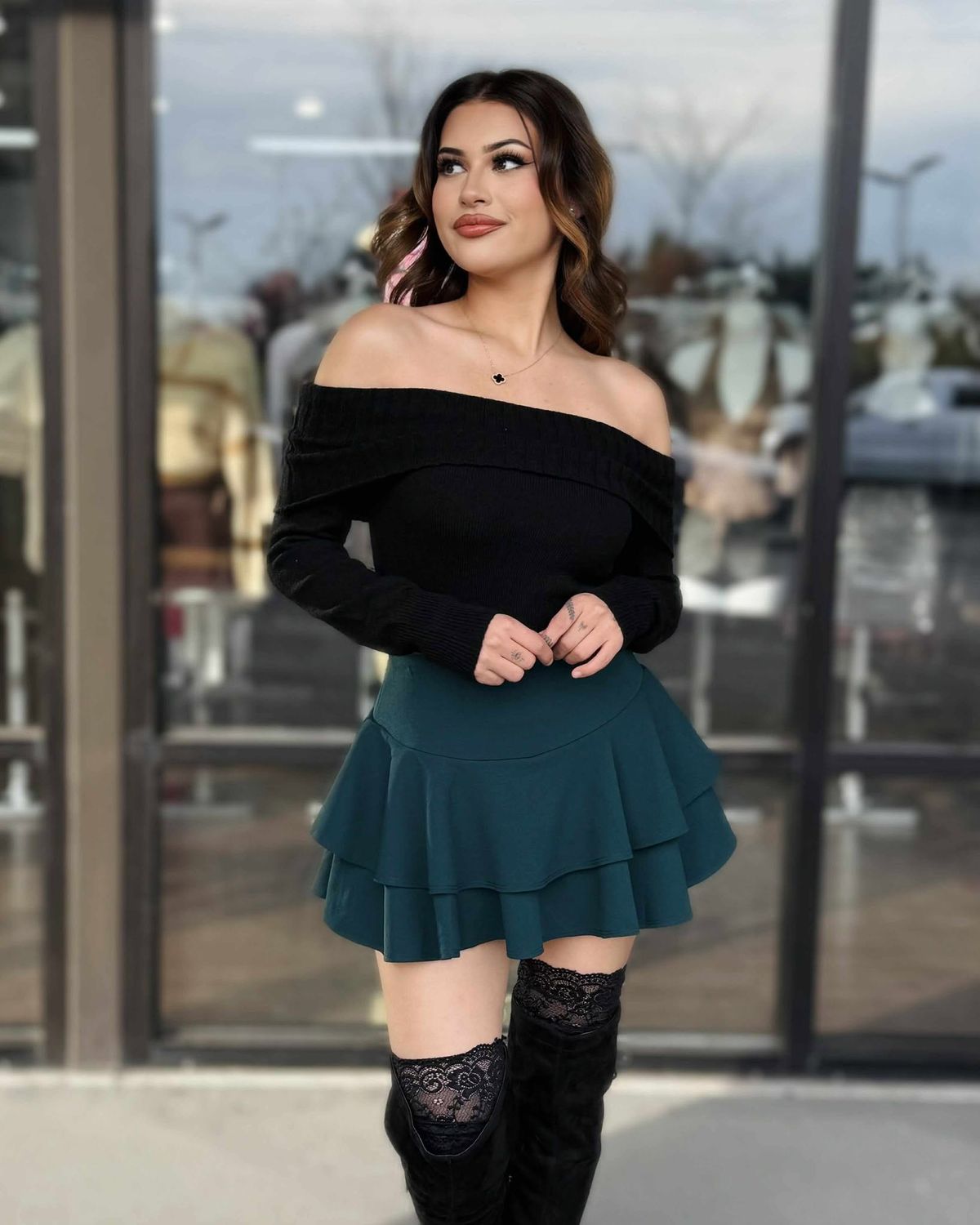 Cozy off shoulder sweater