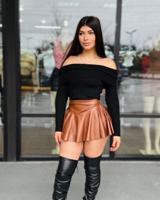 SW14644 cozy off shoulder sweater 