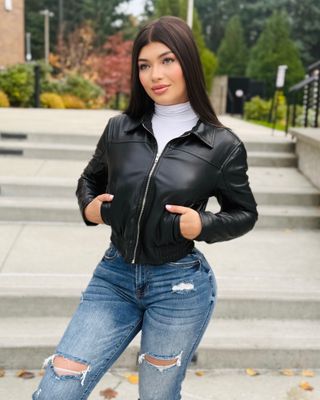Feeling edgy leather jacket