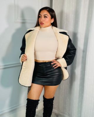 Baddie alert leather coat