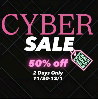 Cyber Monday Sale 50% off