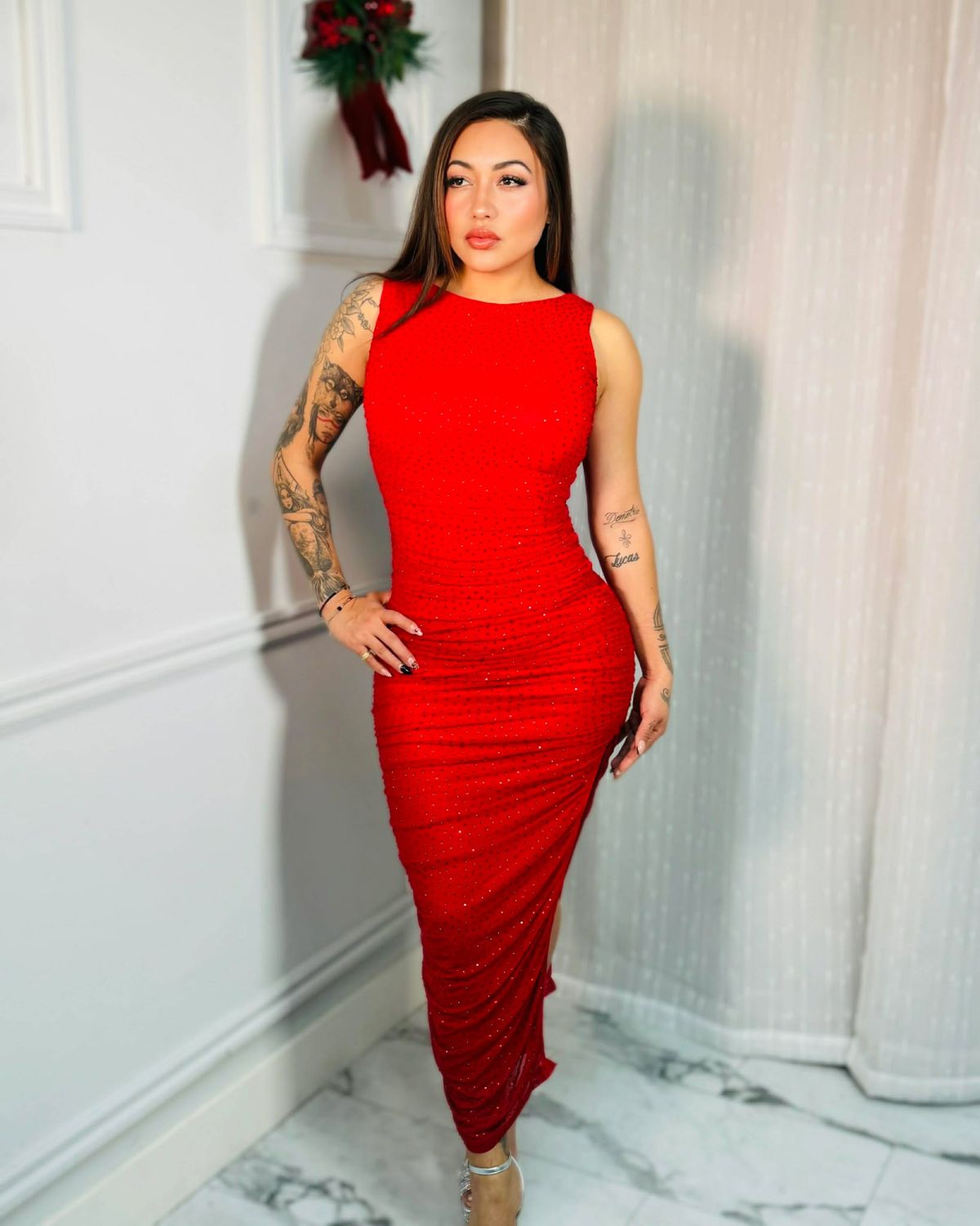 Jaw dropping rhinestone dress