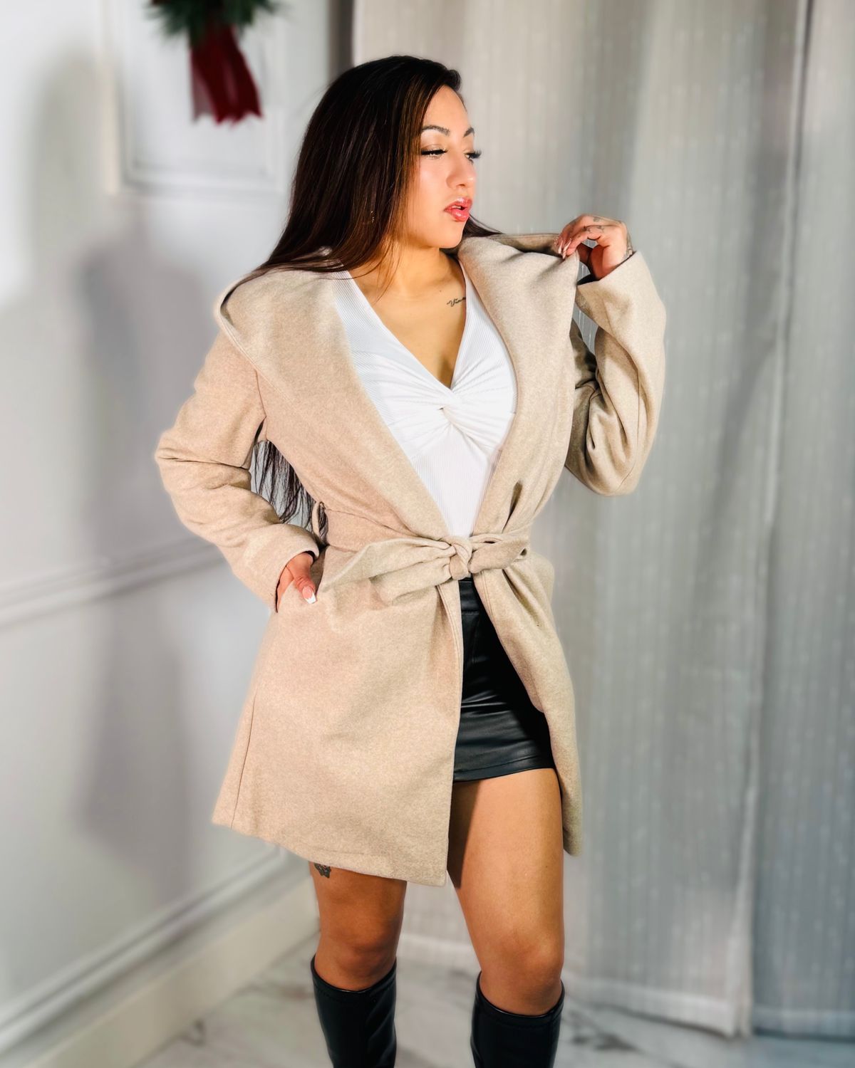 Hooded winter jacket