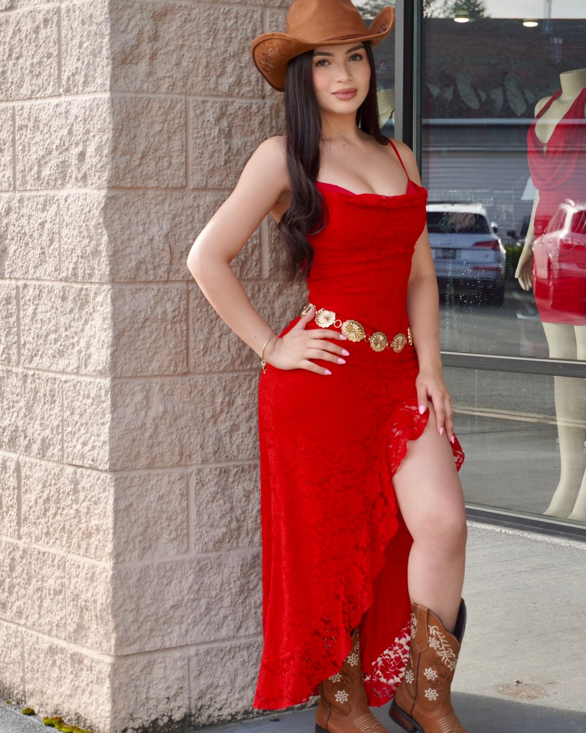 Love spell lace midi dress