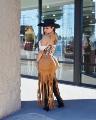 Maxi fringe skirt