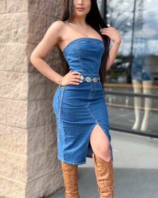 Casually chic denim dress