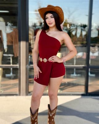 Night out one shoulder romper