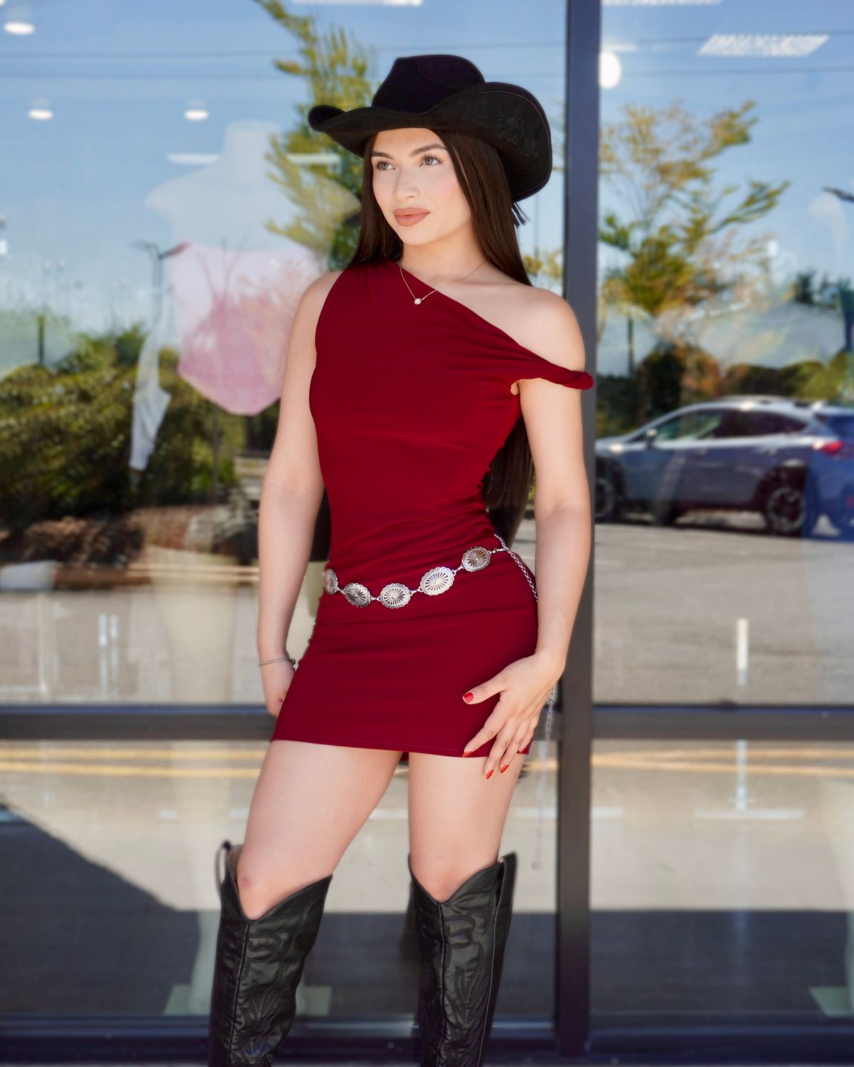 Elegance meets sexy off shoulder dress