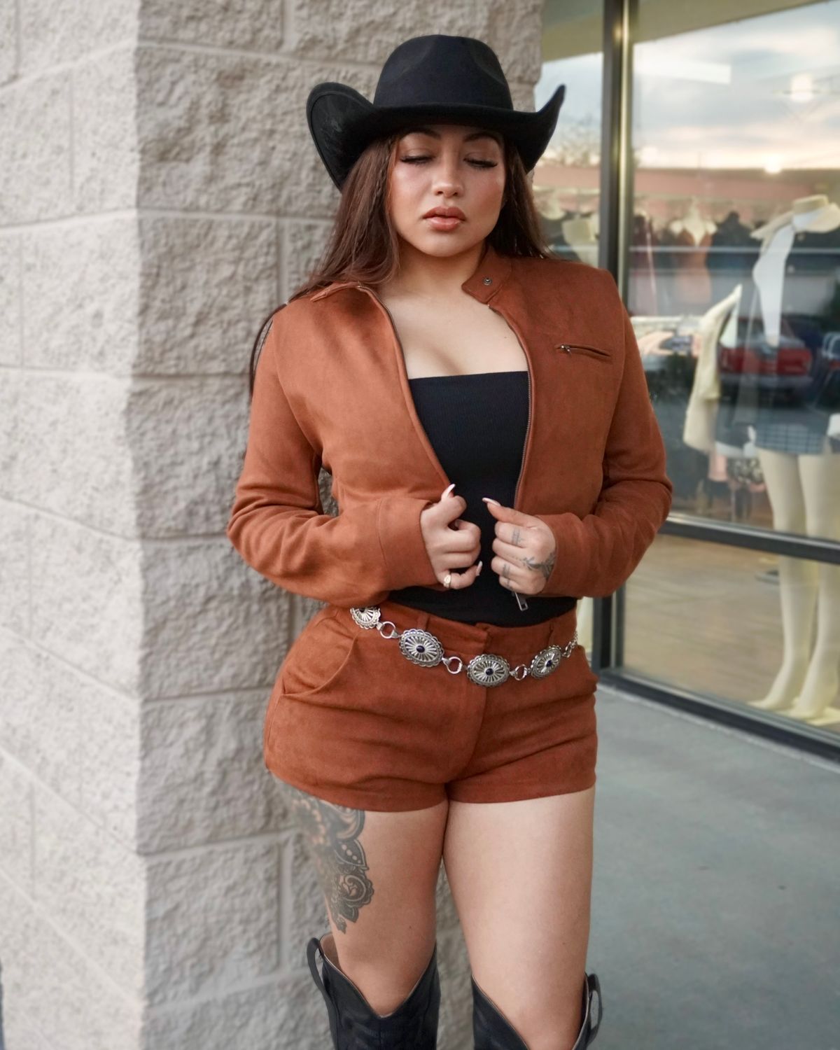 Pretty in suede jacket