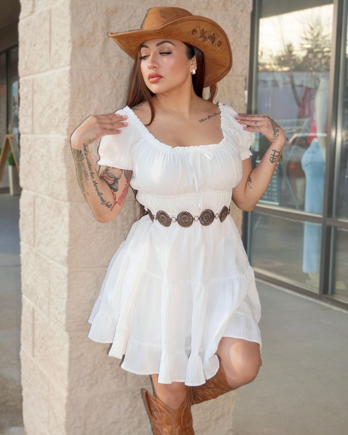 Princess treatment off shoulder dress