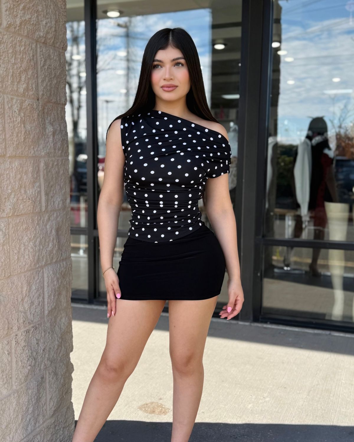 Double lined mini skirt