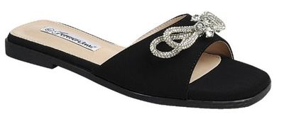 Main suede slide embellished