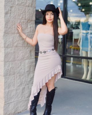 Neutrals kind of girl ruffle maxi