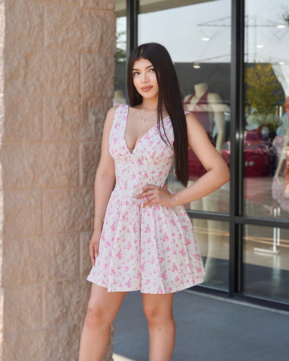 Floral romance corset dress