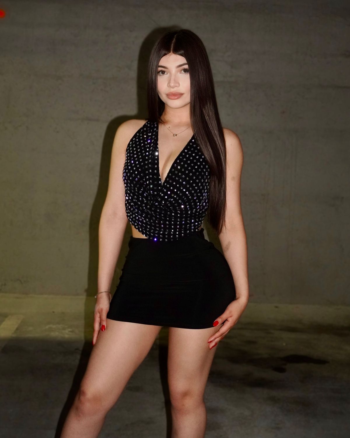 Spot light on me studded top