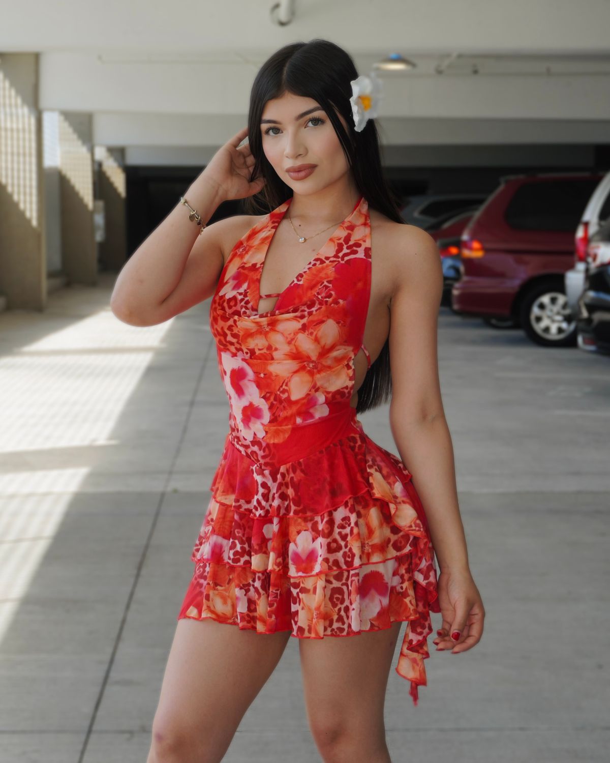 Bella vida halter printed mini