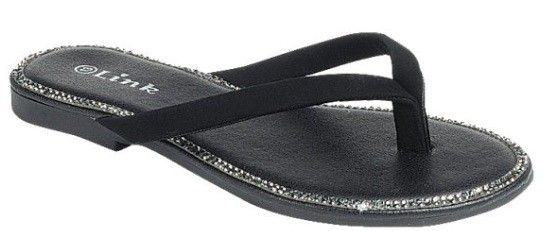 Crystal kiss thong sandals