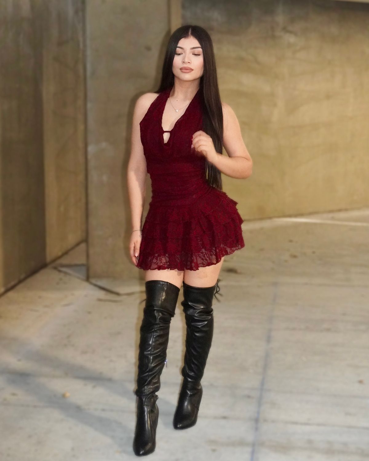 Lace romper dress
