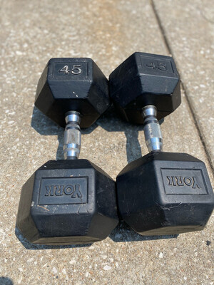 Hex Dumbbells - 45lb Pair Hex Dumbbells - 45lb Pair
