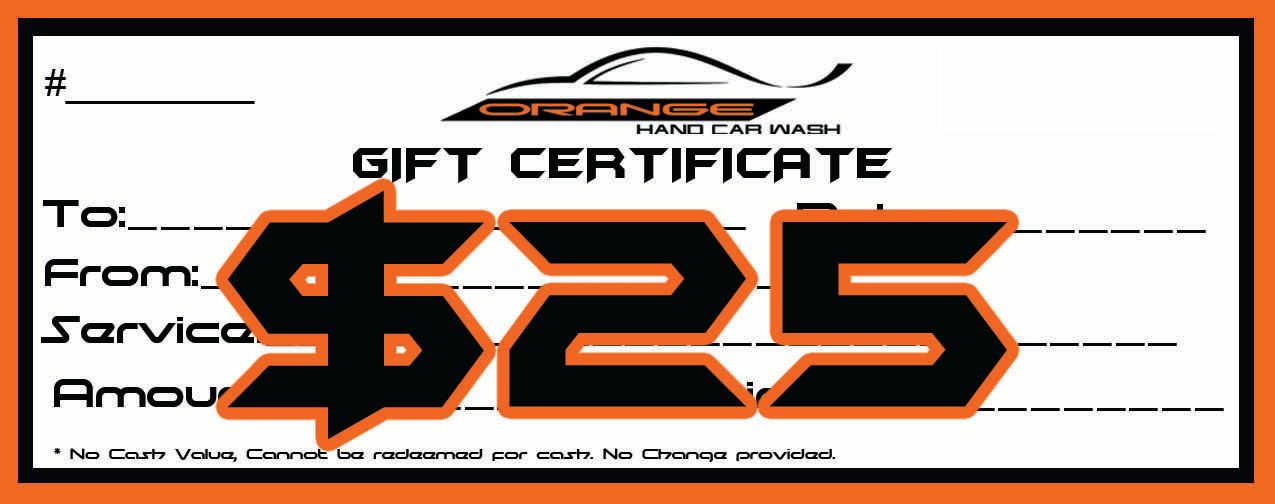 $25 Gift Certificate For $25