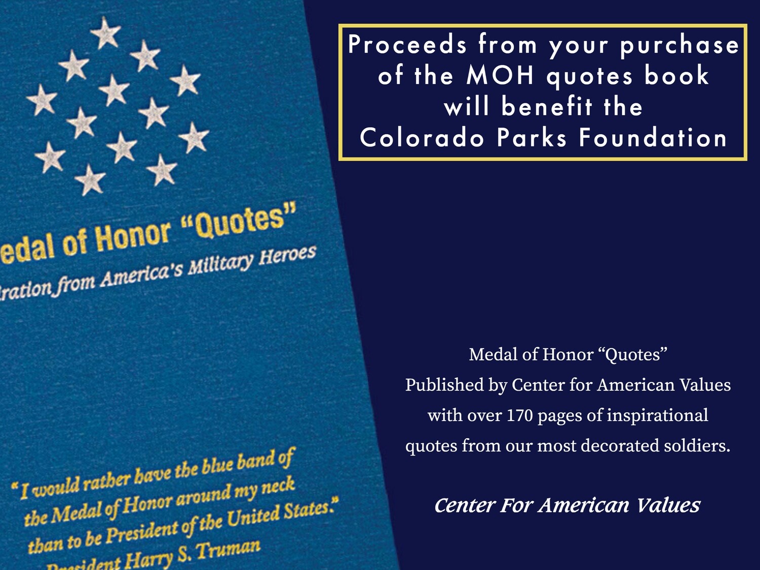 Medal of Honor &quot;Quotes&quot; Proceeds benefit the Colorado Parks Foundation